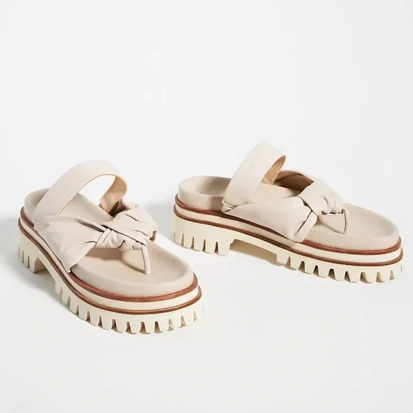 Elvio Zanon | Shoes | Elvio Zanon Knotted Strap Sandal In Ivory 
